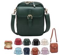 Générique Sculpture Crossbody Bag, Crossbody Leather Bag，Anti-Theft Retro Design, Large Capacity (green)