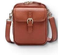 Générique Sculpture Crossbody Bag, Crossbody Leather Bag for Women, Vintage Anti-Theft, Built in Wallet, Large Capacity (Brown)