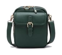Générique Sculpture Crossbody Leather Bag, Crossbody Leather Bag, Anti Theft Shoulder Built In Wallet with Card Slots (Green)