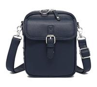 Générique Sculpture Crossbody Leather Bag, Crossbody Leather Bag, Anti Theft Shoulder Built In Wallet with Card Slots (Navy Blue)