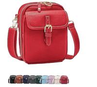 Générique Sculpture Crossbody Leather Bag, Crossbody Leather Bag, Women's Vintage Faux Leather Built-in Wallet Anti-Theft Ba-g (wine red)