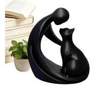 Générique Sculpture de Chat | Figurines Décoratives Souvenir pour Animaux,Sculpture Humaine et Féline,pour Famille, Fils, Adolescents, Salon, Bureau, Chevet, étagère