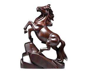 Générique Sculpture de Cheval - Souvenir en Bois sculpté à la Main, Symbole Traditionnel de réussite, Statuette Animale Artisanale en Bois, Art du Cheval au Galop, Ornement pour la Riche
