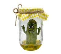 Générique Sculpture de Cornichon en Verre - Petit Pot Créatif avec Cornichon de Soutien Émotionnel, Décoration | Ornement Artisanaux pour Maison, Bureau, Étagère ou Cadeau Fantaisiste