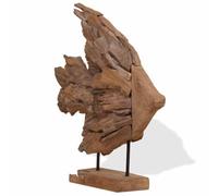 Générique Sculpture de Poisson Teck 40x12x57 cm,Maison & Jardin,Décorations,Œuvres d'art,Sculptures & Statues,Brun,5.8 KG,244565