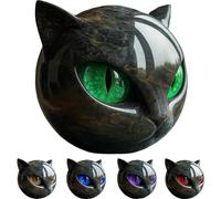 Générique Sculpture en Pierre Représentant Un Chat Noir, Cristaux Sculptés À La Main Et Pierres Thérapeutiques Sculptées, pour Les Femmes Qui Aiment Les Chats (Vert)