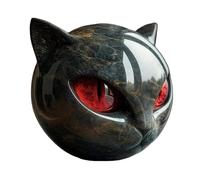 Générique Sculpture en Pierre représentant Un Chat Noir, Cristaux sculptés à la Main et Pierres thérapeutiques, élégante décoration d'intérieur et œuvre d'art prête à Offrir, Femmes et Hommes (Rot)