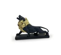 Générique Sculpture Lion Résine Figurine Décor Statue Ornement Table Centre de Table Texture Pleine et Stable Artistique Remarquable Adaptée aux Comptoirs, Gold