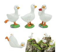 Générique Sculptures et Statues de Jardin | Sculpture Réaliste de Petit Canard | 4 Figurines animales pour décoration de Pot - intérieur/extérieur, Jardin, Cour, arrière-Cour, Patio, allée, Bassin