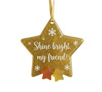 Générique Sea Glass Friendship Ornament | Christmas Tree Ornaments | Beach Themed Hanging Glasss Decoration for Indoor Outdoor Holiday Atmosphere Props Windowsills Family Gatherings Parties Bedroom