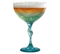 Générique Sea Wave Cocktail Glasses, Elegant Drink Presentation, 10 Oz Curved Rim Glassware, for Stylish Serving, Texture Visual Accent, Wine And Champagne Glass, Home Dining Room, Banquet Table Use