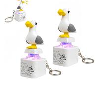 Générique Seagull Mine Keychain,Rechargeable Fidget Clicker with Real Click Sound & LED Light,Adult Sensory Fidget Toy for Stress Relief, Portable Key Ring for Work Commute (2 PC)