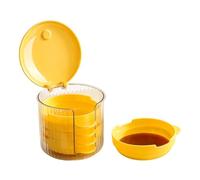 Générique Sealed Sauce Bowl Set, Dipping Container Kit, 5 Piece Dustproof Condiment Bowls with Easy Grip Handle Lid, Reusable Food Grade Dish Set, Organized Serving Design for Home BBQ Kitchen Use