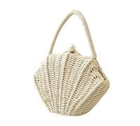 Générique Seashell Purse - Women’s Handwoven Sunglasses Tote With Sturdy | Sea Shell Purse for Summer Beach Wedding Evening Vacation Spring Party Shopping