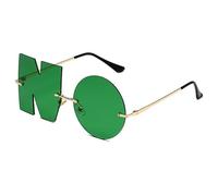 Générique Seashell Sunglasses for Women, Funny Unique Rimless Shell Eyeglasses, Fashionable Irregular Design Photographic Eyewear