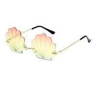 Générique Seashell Sunglasses for Women, Funny Unique Rimless Shell Eyeglasses, Fashionable Irregular Design Photographic Eyewear