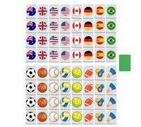 Générique Seaside Escape Game Blocks | 65 Pièces Blocs de Jeu, Blocs de Jeu Mahjong, Ensemble de Jeu de Mahjong, Jeux de Carreaux, Set de Jeu Mahjong, Jeux de tuiles avec Motif de Drapeau