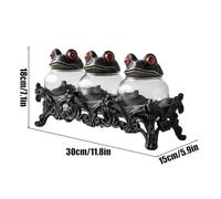 Générique Seasoning Jars - Frog Design Canister | Decorative Salt Pepper Organizer with Apothecary Style Lids & Compact Container for Pantry Cabinet Counter House and Camping