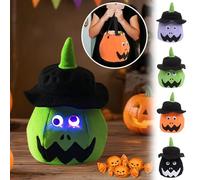 Générique Seau à Bonbons d'halloween, Sachet Bonbon Citrouilles pour Halloween avec Couvercle, Panier à Bonbons en Forme de Citrouille d'halloween, Sac de Citrouille pour Faveurs Fête Déco Halloween