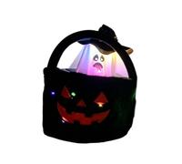 Générique Seau à Bonbons Halloween Fantôme LED Réutilisable À Piles