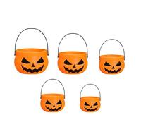 Générique Seau à Citrouille d'halloween Nouveau pour Enfants Seau à Bonbons Halloween en Forme de Citrouille Ensemble de Cinq Pièces Accessoire Indispensable pour la Chasse aux Bonbons