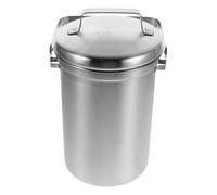Générique Seau à Compost de comptoir 3 litres en Acier Inoxydable avec Design épuré, Couvercle hermétique et poignée, bac pour compostage des déchets Alimentaires en Cuisine