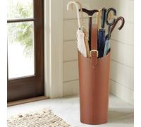 Générique Seau à parapluies en Cuir pour entrée intérieure, Support de Rangement pour parapluies Grande capacité, Porte-parapluies Haut, pour hôtels, Bureaux, Maisons, commerces (Marron)
