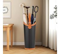 Générique Seau à parapluies en Cuir pour entrée intérieure, Support de Rangement pour parapluies Grande capacité, Porte-parapluies Haut, pour hôtels, Bureaux, Maisons, commerces (Noir et mar