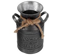 Générique Seau à Plantes Rétro en Fer Galvanisé Grand Format Récipient Décoratif Rustique pour Arrangements Floraux Vase pour Fleurs Séchées Décoration Intérieure et Porche