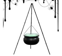 Générique Seau de Bonbons de de sorcière - d'halloween avec trépied, Bol de sorcière | Pot Noir avec Stand de chaîne, Grande décoration de Suspendu pour la Courbe de Jardin de Jardin
