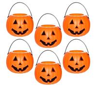 Générique Seau De d'halloween - 6 Pièces Pumpkins Candy Godets | Jack O Lanterns Bags Candy | Trick Halloween Ou Treat Holder | Sacs De Rangement Goody Réutilisables pour La Fête des Festivals