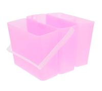 Générique Seau de Lavage Portable pour Pinceaux d'Art Récipient à Eau Carré Détachable Plastique Rose Lave-Pinceaux Multifonction pour Peinture Aquarelle et Beaux-Arts