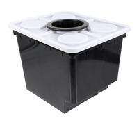 Générique Seau de Plantation Hydroponique Noir Panier en Plastique et Trou de Drainage, Système de Culture Hors-Sol pour Légumes, Fleurs et Germination en Serrage, Usage Jardinage