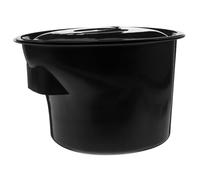 Générique Seau de Toilette Portable en Plastique Résistant Noir Couvercle pour Personnes Âgées Usage Domestique et Soins à Domicile Hygiénique