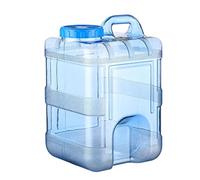 Générique Seau d'eau Portable Bidon de Camping Réservoir Transparent Tonneau de Rangement Récipient à Eau Matériau PC avec Trous sur Le Couvercle pour Usage