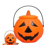 Générique Seau d'halloween - PP 11x11x12cm 40G Treat-Candy Pail Said, Seau de Bonbons de Visage de Portable | Trick Or Treat Panier pour Les, la fête, la décoration, Les Cadeaux d'halloween
