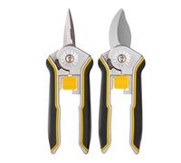 Générique Sécateur à Lames croisées (Lot de 2) for Jardin, Taille-Arbres et cisailles Main(Orange)