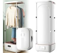 Générique Sèche-Vapeur Pliable 2 en 1 - Machine À Séchage Rapide Turbo 900 W, Cuiseur Vapeur De Grande Capacité De 10 Kg for L'élimination des Odeurs Et des Rides