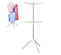 Générique Séchoir à Linge Pliable, Étendoir à Linge avec 3 Bras rotatifs pour cintres, Étagère à Linge Pliante d'intérieur, Etendoir Parapluie pour Repassage, Porte-vêtements en Acier Inoxydable
