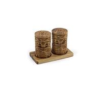 Générique Sel Poivre Tiki en Bois Massif