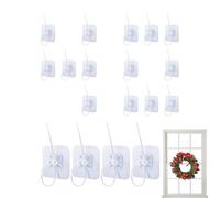 Générique Self Adhesive Hooks 40 - Pieces Transparent No Drill, Sticky Hangers Wall Without, Nails Bath Closet Entryway Laundry | Room Locker House Cottage Cabin Home Yard Orna