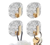 Générique Self Adhesive Towel Hooks Bathroom - 4 Pieces Waterproof Holder | Water Wave Texture No Drill Towel Hooks | For Toilet Shower Door Clothing Coat Purse Key Hat Backpack Bag Wreath
