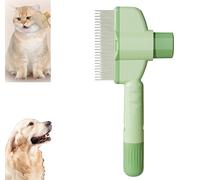Générique Self-Cleaning Pet Flea Comb Grooming Brush, Pet Hair Removal Comb Flea Comb, 2025 New Multifunctional Cat Brush, Cat Dog Brush for Massaging and Cleaning Shedding Pet Hair (Green)