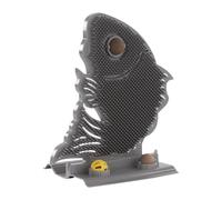 Générique Self Grooming Cat Brush Kitten Fish - Shape Corner Massage Toy