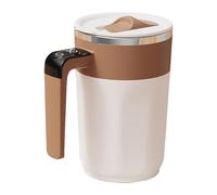 Générique Self Stirring Mug - 400ml Rechargeable Automatic Mixing Holder with Lid, Electric Coffee Cup Built-in LCD - for Home Office Kitchen Bar Cocoa Honey Birthday Christmas Women Men