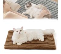 Générique Self Warming Pet Bed, Pet Self Warming Mat, Machine Washable Reflects Body Heat Warm Thermal Pets Pad Crate Blanket, Comfort for All Pets (Brown,M(76 * 51cm))