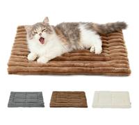 Générique Self Warming Pet Bed, Self Warming Cat Mat - Soft Washable & Scratch Resistant, Reflects Pets Body Heat Warm Thermal Pet Pad Crate Blanket for Indoor Cat and Feral (Brown,XL)