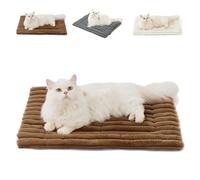 Générique Self Warming Pet Bed, Self Warming Pet Mat, Machine Washable Thermal Mat, Heat Reflecting Crate Pad Blanket for Small Dogs and Cats (Brown,Large)