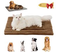 Générique Self Warming Thermal Pet Bed Mat, Removable Washable Non-Slip Self Heating Thermal Pet Mat, for Cats and Dogs, No Electricity Needed (Brown,35.04 * 22.83 in)