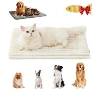Générique Self Warming Thermal Pet Bed Mat, Removable Washable Non-Slip Self Heating Thermal Pet Mat, for Cats and Dogs, No Electricity Needed (White,35.04 * 22.83 in)
